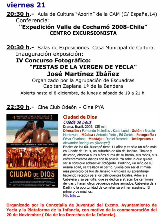 Agenda cultural de Yecla del 19 al 26 de noviembre - 2, Foto 2
