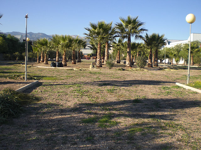 Realizan un plan de choque de acondicionamiento y limpieza en los parques y jardines del Polígono Industrial “El Saladar”, Foto 2