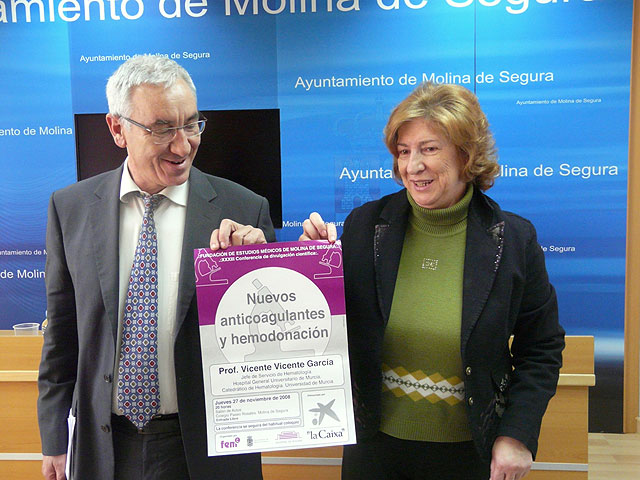 La Fundación de Estudios Médicos de Molina de Segura presenta una conferencia de divulgación científica sobre Nuevos anticoagulantes y hemodonación, a cargo del Profesor Vicente Vicente García - 1, Foto 1