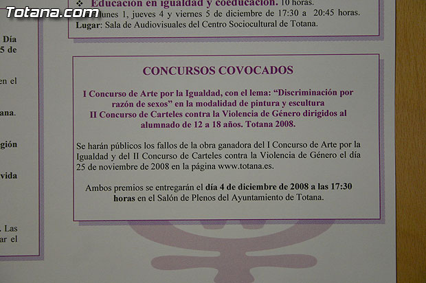 Totana se suma a los actos del “Da Internacional para la Eliminacin de la Violencia contra la Mujer” el prximo martes 25 de noviembre - 4