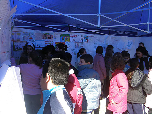 239 escolares de seis colegios de Lorca muestran en la Plaza de España su rechazo a la violencia de género - 2, Foto 2