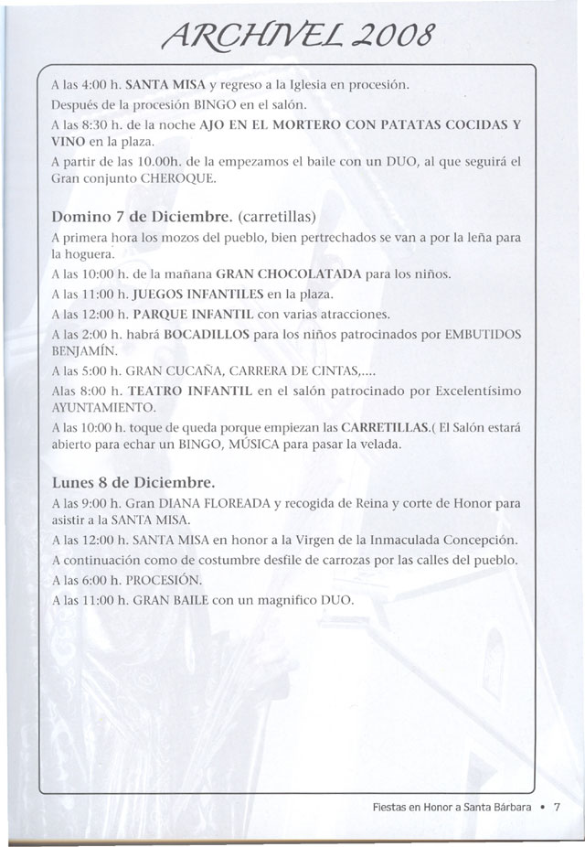 Programa de fiestas de Archivel 2008 - 2, Foto 2