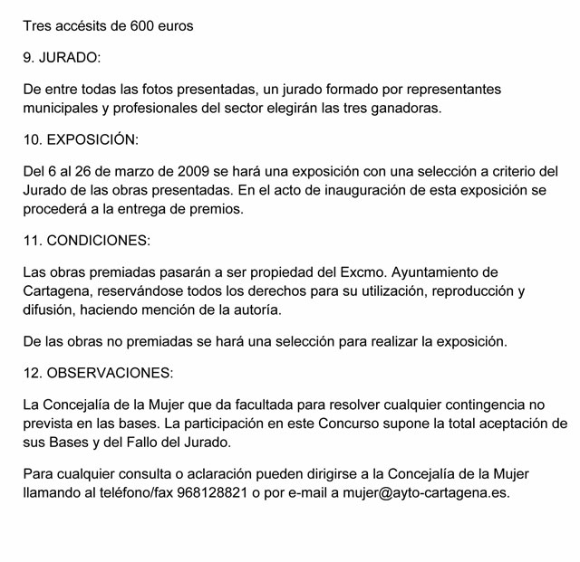 Convocado el III Concurso fotográfico Mujer y Fotografía - 2, Foto 2