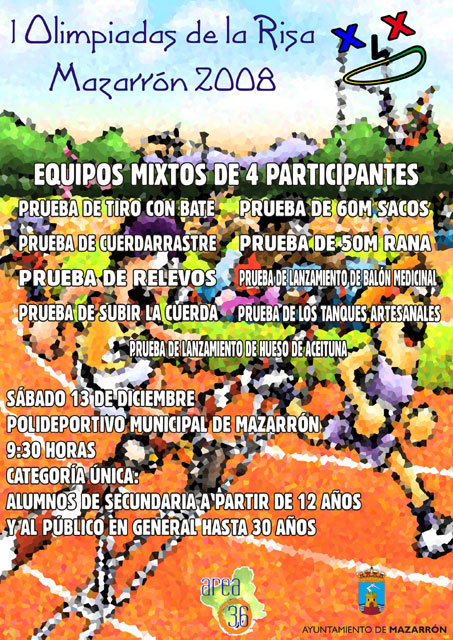 La “I Olimpiada Juvenil de la Risa” se celebrará mañana sábado 13 de diciembre en Mazarrón, Foto 1