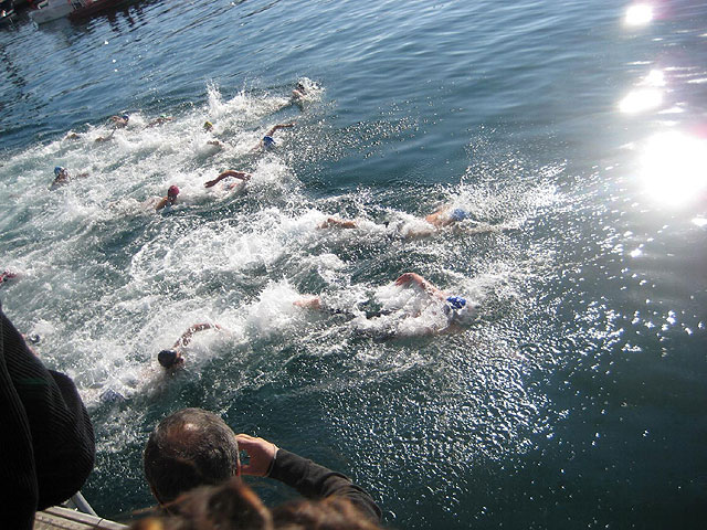 Medio centenar de nadadores participan en la Travesía a Nado de Navidad - 1, Foto 1