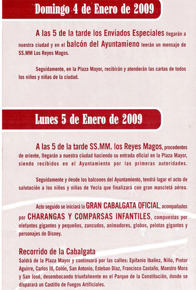Programa de Fiestas de Reyes 2009 - 2, Foto 2