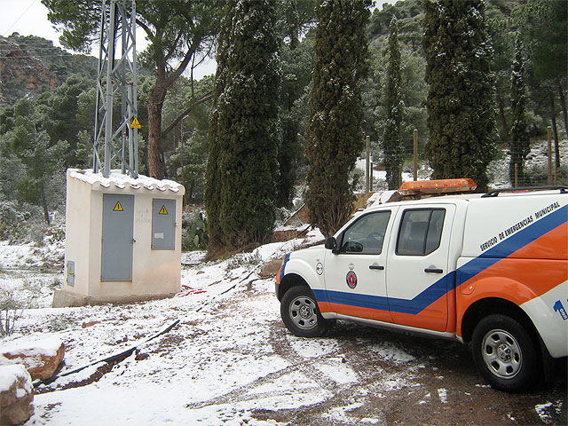 La Dirección General de Emergencias activa el nivel naranja hasta esta noche por las primeras nevadas del año en Sierra Espuña, Foto 4