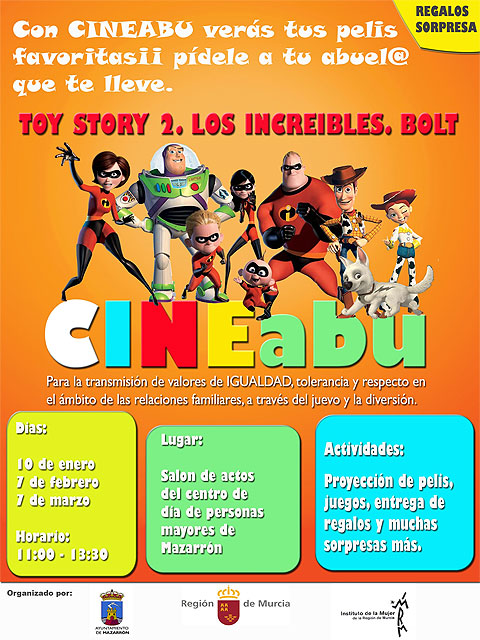 ‘Cineabu’ empieza mañana, 10 de enero, en el Centro de Mayores de Mazarrn, Foto 1