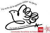 Juventudes Socialistas de Totana se suma a las movilizaciones para pedir el fin de la agresin militar israel contra Gaza