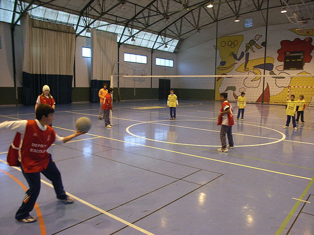 Alumnos de todos los centros de Primaria de Totana participaron en una jornada de minivoley alevín, Foto 1