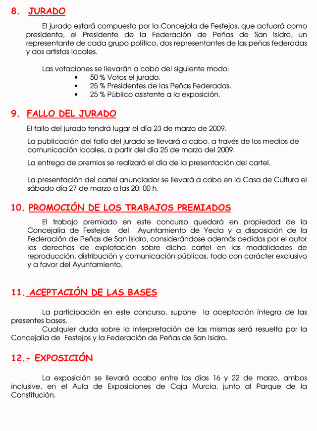 III Concurso de Cartel Anunciador Fiestas de San Isidro 2009 - 3, Foto 3