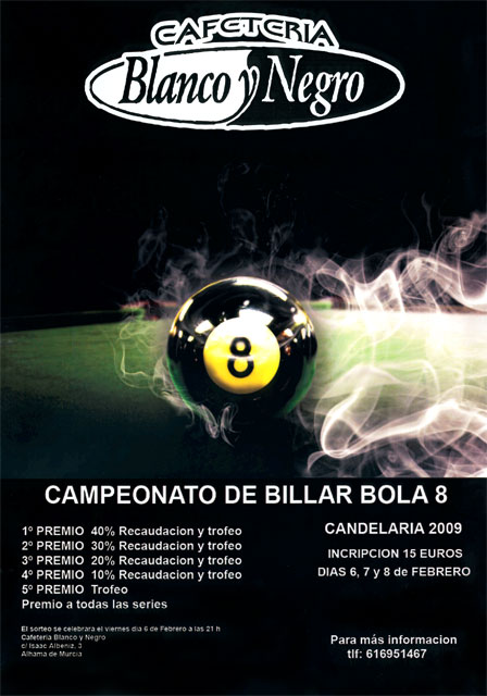 Campeonato de Billar Bola 8 - 1, Foto 1
