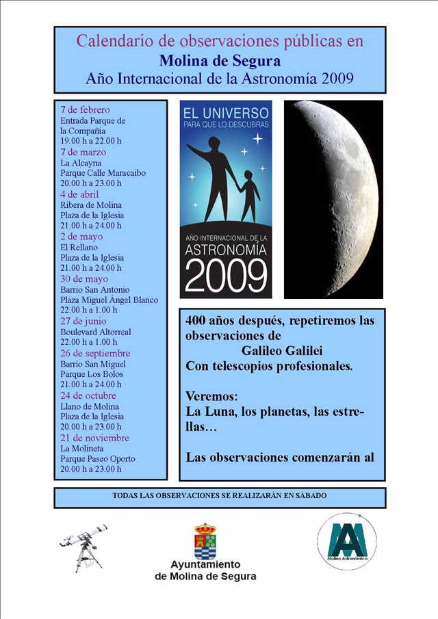 La Concejalía de Turismo pone en marcha un Programa de Observaciones Astronómicas en Molina de Segura - 2, Foto 2