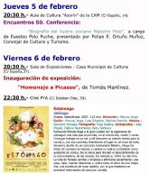 Agenda cultural de Yecla del 5 al 8 de febrero