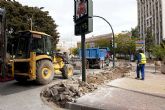 Las obras de ampliacin del parking de Plaza de España originan cambios en el trfico en la zona