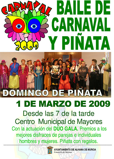 El Carnaval llega al Centro Municipal de Mayores con un baile de Carnaval y Piñata - 1, Foto 1