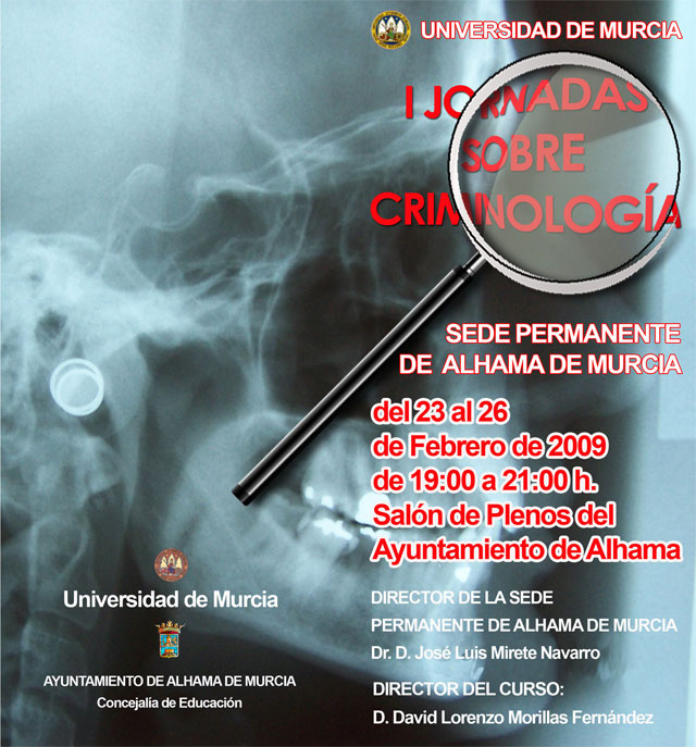 La Universidad de Murcia organiza en Alhama unas jornadas sobre criminologa, Foto 1