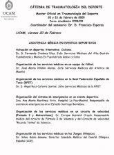 Mster oficial en Traumatologa del Deporte en la UCAM