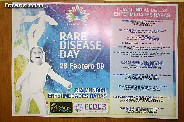 Los actos programados para conmemorar el ”Da Mundial de las Enfermedades Raras” se celebrarn del 23 al 28 de febrero - 11
