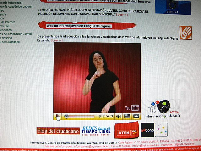 La web del Informajoven estrena un video en lengua de signos - 1, Foto 1