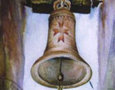 La acuarela 'La campana del Temple' ilustra la portada del programa anual de la VI Cruzada Cultural Templaria
