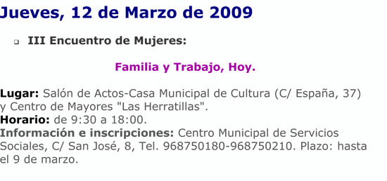 Agenda cultural de Yecla a partir del jueves 12 de marzo - 1, Foto 1