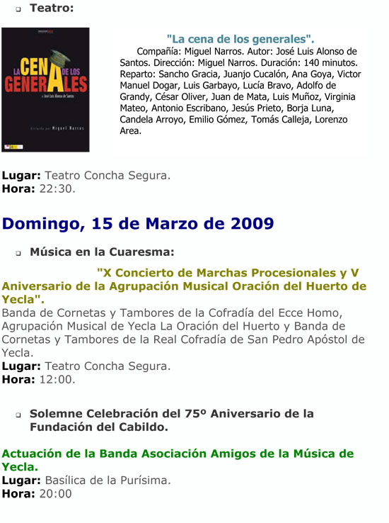 Agenda cultural de Yecla a partir del jueves 12 de marzo - 3, Foto 3