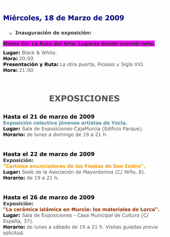 Agenda cultural de Yecla a partir del jueves 12 de marzo - 5, Foto 5