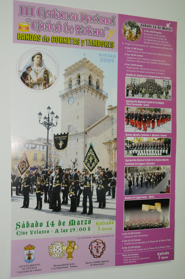 Totana acogerá el III Certamen Nacional de Bandas de Cornetas y Tambores Ciudad de Totana, Foto 3