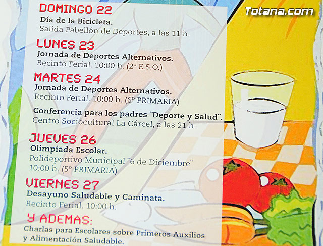 Un total de 1.500 alumnos de los centros educativos de Totana participarn en la “Semana de la Salud y la Actividad Fsica” - 6