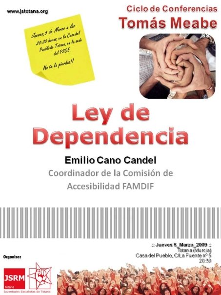 Charla-coloquio sobre la Ley de Dependencia, impartida por Emilio Cano Candel, comisión de accesibilidad FAMDIF, Foto 4
