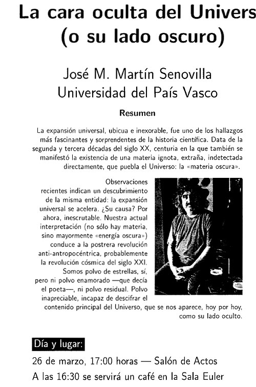 Un profesor de la Universidad del País Vasco hablará en la Universidad de Murcia sobre la cara oculta del Universo - 1, Foto 1