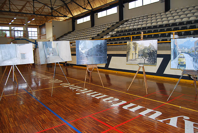 Pese a la lluvia ms de 70 participantes se echan a la calle para participar en el V Certamen de Pintura al aire libre, Foto 5