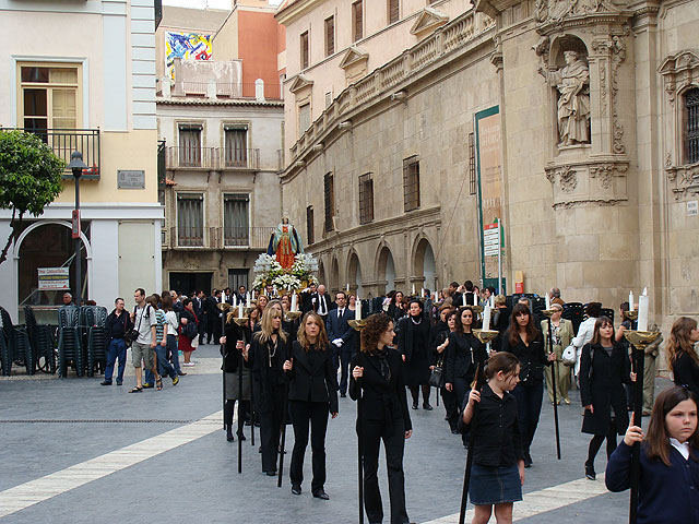 La Dolorosa de los Santos Pasos de Salzillo, protagonista del desfile procesional de la mañana de Sábado de Pasión - 2, Foto 2