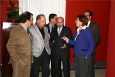 Barreiro y los tres exalcaldes, Martínez Simón, Vallejo y Alonso presentan la Fundación Ciudad de Cartagena al presidente de la Comunidad Autónoma