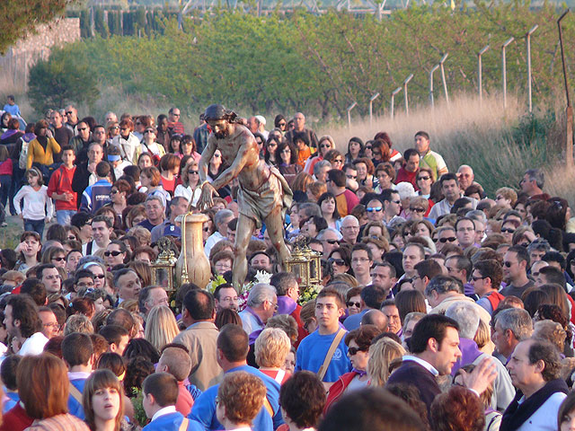 Los jumillanos arroparon al Cristo Amarrado a la Columna en su bajada a la ciudad - 1, Foto 1