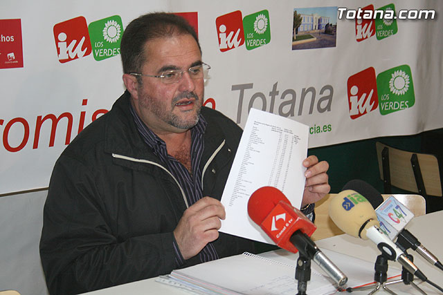 Izquierda Unida ofreció recientemente una rueda de prensa para valorar el último pleno, Foto 1