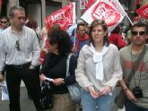 La ejecutiva socialista ha participado, como en años anteriores, en la manifestaci�n del D�a del Trabajador