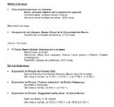 Actividades culturales de la Universidad de Murcia. Semana del 4 al 10 de mayo