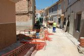 Las obras de renovación de las infraestructuras de la calle Picasso de Lorquí, en marcha