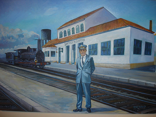 Jesús Cerro presenta en San Javier su exposición “El tren de la vida” dedicada al universo del ferrocarril - 2, Foto 2