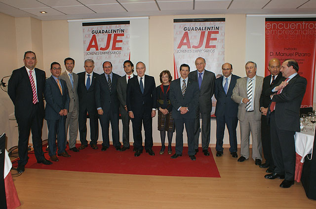 Puerto Lumbreras acoge el Encuentro Empresarial entre los Jóvenes Empresarios del Guadalentín y Manuel Pizarro - 1, Foto 1