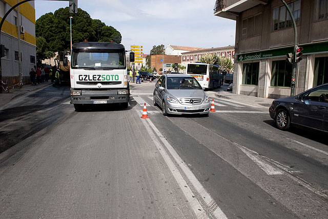 Comienzan los trabajos de asfaltado y señalización de la Carretera de La Unión - 2, Foto 2
