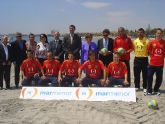La seleccin española de ftbol playa promocionar la Mancomunidad Turstica del Mar Menor en sus camisetas