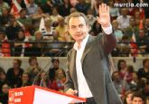 Zapatero interviene mañana en Murcia en el primer gran acto de campaña de las Elecciones Europeas