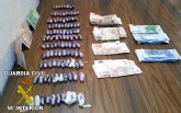 La Guardia Civil incauta más de un centenar de “bellotas” de hachís