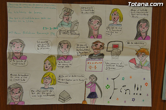 La concejal de Educacin entrega los premios del concurso de cmics contra el absentismo escolar - 12