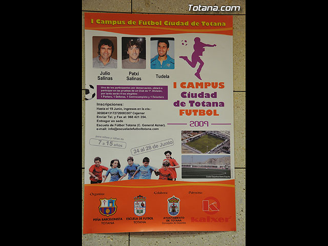 El “I Campus de Fútbol Ciudad de Totana 2009”, dirigido a niños y niñas con edades entre los 7 y 15 años, se celebrará del 24 al 28 de junio, Foto 5