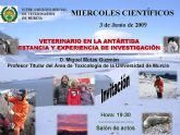 La conferencia ‘Un veterinario en la Antartida’ abre el ciclo ‘Los Mircoles Cientficos’ del Colegio de Veterinarios