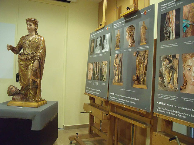 La imagen de Santa Catalina ya ha sido entregada al ayuntamiento de Jumilla tras su restauración - 2, Foto 2